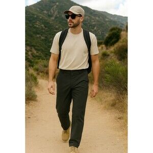 The‎ North Face Nylon Hiking Travel Pants Mens Sz 34 Gray Outdoor Gorpcore